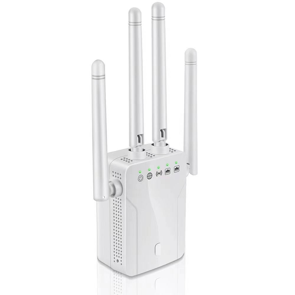 Wireless WiFi Repeater, 300Mbps Wifi Range Extender Internet Signal Booster Amplifier with 4 antennas
