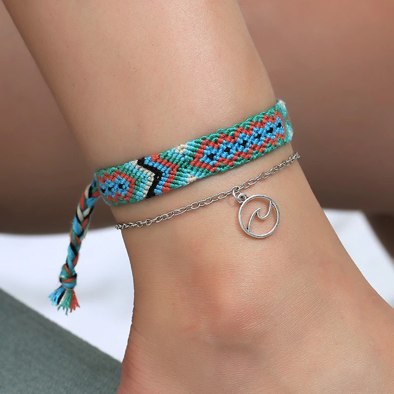 Women Bohemian Hand-made Weaving  Anklet Feet In Summer Holiday 2019 Wholesale