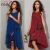 Import Women&#039;s ink printing dress loose large size M-6XL clothing casual sleeveless linen dress women from China
