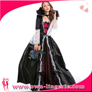 Women&#39;s Elegant Renaissance Lady Costume Medieval Queen Deluxe Dress Costume