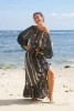 Womens Casual Plus Size Round Neck Wear Tie Dye Print Loose Slit Beautiful Elegant Beach Wear Long Kaftan Maxi Dress Wholesale