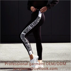 Women&#x27;s gym leggings with custom printed logo