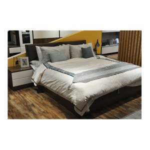 Wood Double Bed Modern Storage Italian Luxury 1.8m Bed Leather Wedding Bed Bedroom Furniture Set