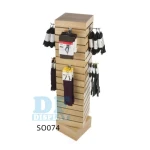 Wooden Spinning Fixtures Wood Display Fixtures Best Selling Factory Price Four Sided Spinning Socks Floor Display Stand