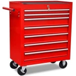 Workshop Durable 7 Drawer Tool Trolley Tools Storage Cabinet