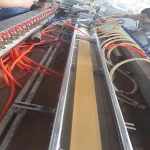wpc decking production machine (wood and plastic composite)