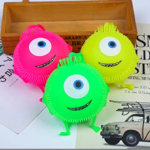 XTQ PLASTIC Light Up Small Toys Plastic Antistress Balls Anti Stress Colorful Lovely Animal Smile Soft Ball Anti Stress Ball