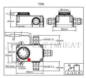 Y0A Bulb and capillary thermostat