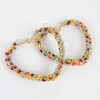 Yiwu Factory All Kinds of Seed Bead Earring Design Miyuki Earrings Women Heart Hoops