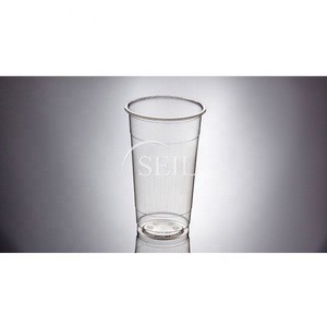 YM-700 Transparent Plastic PP Cups with Lid / 620ml Customize Printing Available / Takeout Cold Drink Bubble Tea, Juice, Coffee