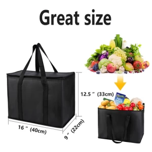 Zippered Non-Woven Synthetic Fabric Storage Portable Insulation Cooler Bag