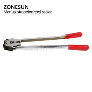 ZONESUN Steel plastic straps manual packaging tools dispenser sealer and tensioner set metal plastic straps tools supply