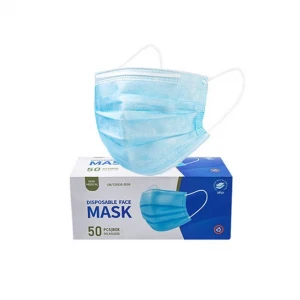 high quality face mask 3ply disposable anti protection 50pcs with shield in Stock mask disposable protection Mascarillas