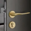 Jingmen Zinc Alloy Simple Indoor Door Handle Lock, Can Be Used for Bedroom/Bathroom