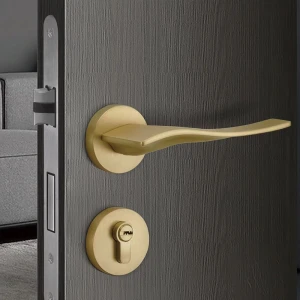 Jingmen Zinc Alloy Simple Indoor Door Handle Lock, Can Be Used for Bedroom/Bathroom