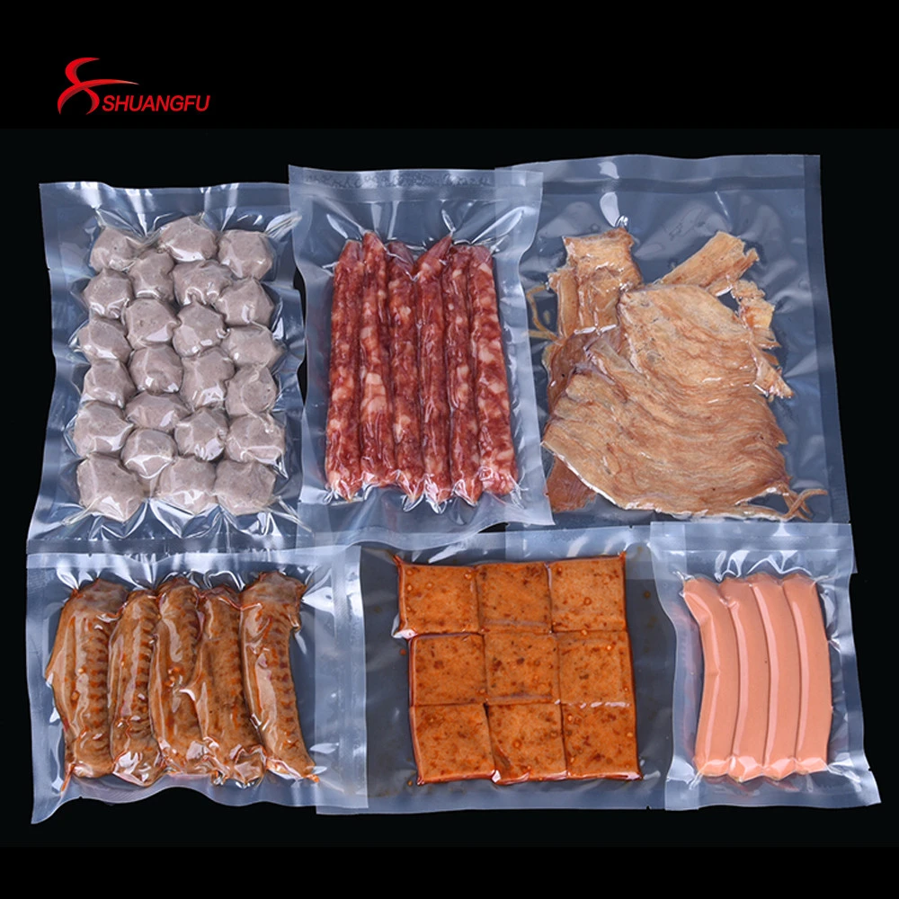 0.16MM Thickness Heat Seal Transparent Clear Plastic PA Nylon Vacuum Packaging Bag For Food Fresh