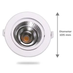LUMINOSITY 9W Day White LED COB Light I Spot or Focus Light I Recessed Mount Ceiling Light for Home and Office