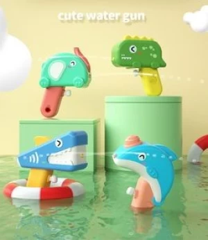 Promotion Gift Summer Small Water Gun Cartoon Animal Mini Geometric Water Gun Toys
