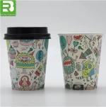 Manufacturer Supply Wholesale Recyclable Cheap Custom Branded Color Printed Business 7Oz Disposable  Paper Cup