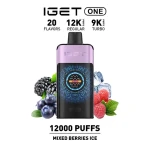 Wholesale IGET One 12000 Puffs Mixed Berries Ice Disposable Vape Japan Hyogo Global Factory Direct Low Bulk Price