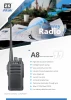 AiTalk- A8 Walkie Talkie | Long Range 2 Way | 16 ch 400-512mhz UHF Ham Radio