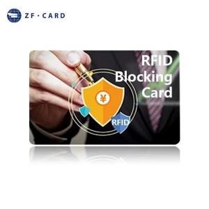 Custom Printed PVC 13.56MHz NFC RFID Blocking Card Blocker Signal Secure Card