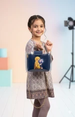 Kids Transparent PVC Purse with PU Leather Inner Pouch Hijab Girl Print Mini Shoulder