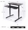 crank adjustable wood veneer sit-stand mobile office desk