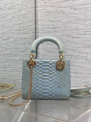 Wholesale Luxury Snake Skin Mini Three Grid Handbag