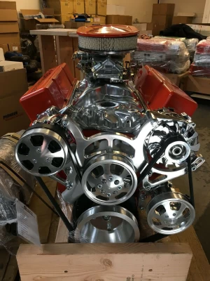 383 Chevy CRATE STROKER ENGINE 511hp SBC WITH A/C ROLLER TURN KEY TH350 trans included