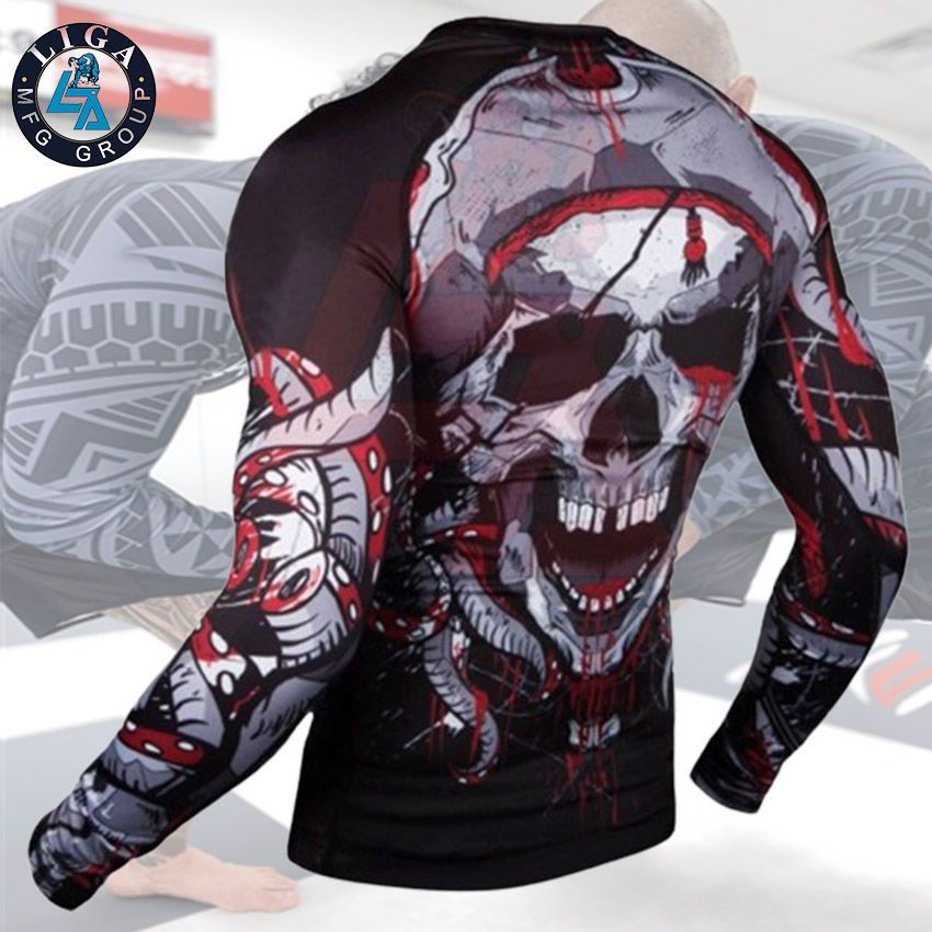 Zombie Rash Guard Design Buy Customized Design Mma Rash Guard Bjj Rashguard from LIGA MFG GROUP ...
