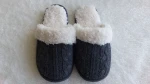 Women's Sherpa Fleece House Slippers with Memory Foam, Warm Slip on Indoor Slippers