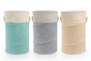 Premium Linen Look Laundry Basket with Rope Handles