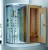 Import Indoor bathroom far infrared combinated dry sauna wet shower steam wooden corner sauna room from China