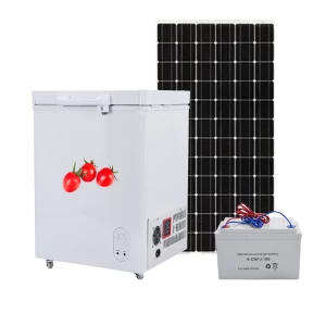 Hot sales solar freezer 108 litres single door freezer dc 12 24 practical economical
