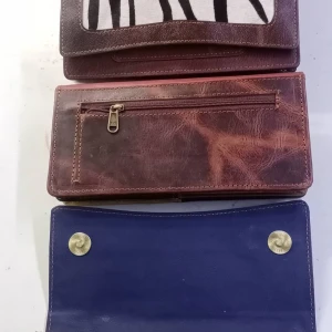 ladies leather hand purse, coin clutch-Jaguar, cheetah, leopard, zebra, cow printed