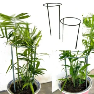 Metal Iron Round Shaped Garden Plant Support Stake Stand Trellis for DIY Potted Climbing Plants Flower Vegetables