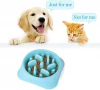 Cheap Pet Slow Eating Dog Bowl Feeder Dog Food Bowl Plastic Dog Slow Feeder Cat Pet Feeder NonSlip