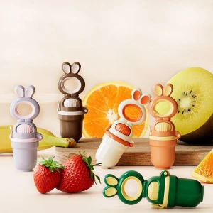 Lier BPA-Free Infant Silicone Feeder Pacifier Toy Baby Food Grade Teether 0-12 Month Silicone Pouch Solid Food Fruit Pa