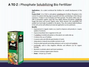 A TO Z : Phosphate Solubilizing Bio Fertilizer