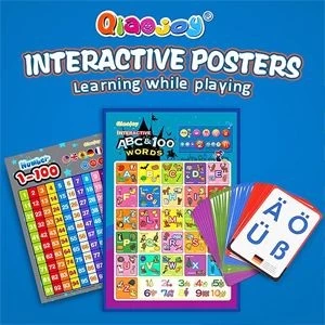 5 Languages Interact ABC Learning for Toddlers, Cards Games Learning & Education Toy, Kids Toy Toddlers Gift