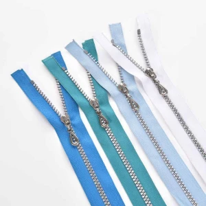 High Quality  Multicolor Rainbow Zipper #5 Plastic  Closed-end Open-end Resin Zipper Silver Golden Color