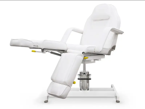 Three-section hydraulic armchair, leg loops and seat elevation