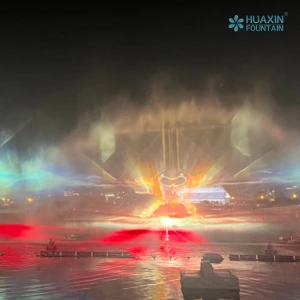 Water Screen Fountain for Multimedia Shows