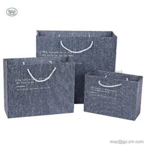 Clothing Paper Bags With Free Design Frosted Textured Shopping Paper Bag