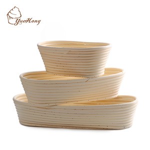 10 inch Oval Banneton Bread Proofing Basket Set with Linen Liner