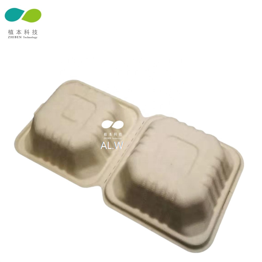 Buy 100% Biodegradable Disposable Bamboo Paper Pulp Food Container from ...