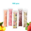 100 Disposable Ice Popsicle Mold Bags| BPA Free Freezer Tubes With Zip Seals | For Healthy Snacks, Yogurt Sticks,With A Funnel