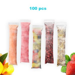 100 Disposable Ice Popsicle Mold Bags| BPA Free Freezer Tubes With Zip Seals | For Healthy Snacks, Yogurt Sticks,With A Funnel