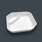 100% melamine restaurant hotel supplies buffet salad snack two compartments divided dishes plate